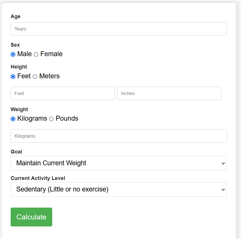 Protein Intake Calculator