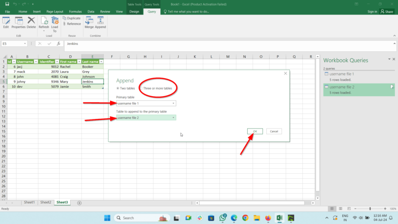 How to merge multiple csv files into one excel file