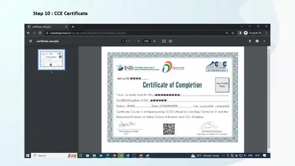 tec Certificate