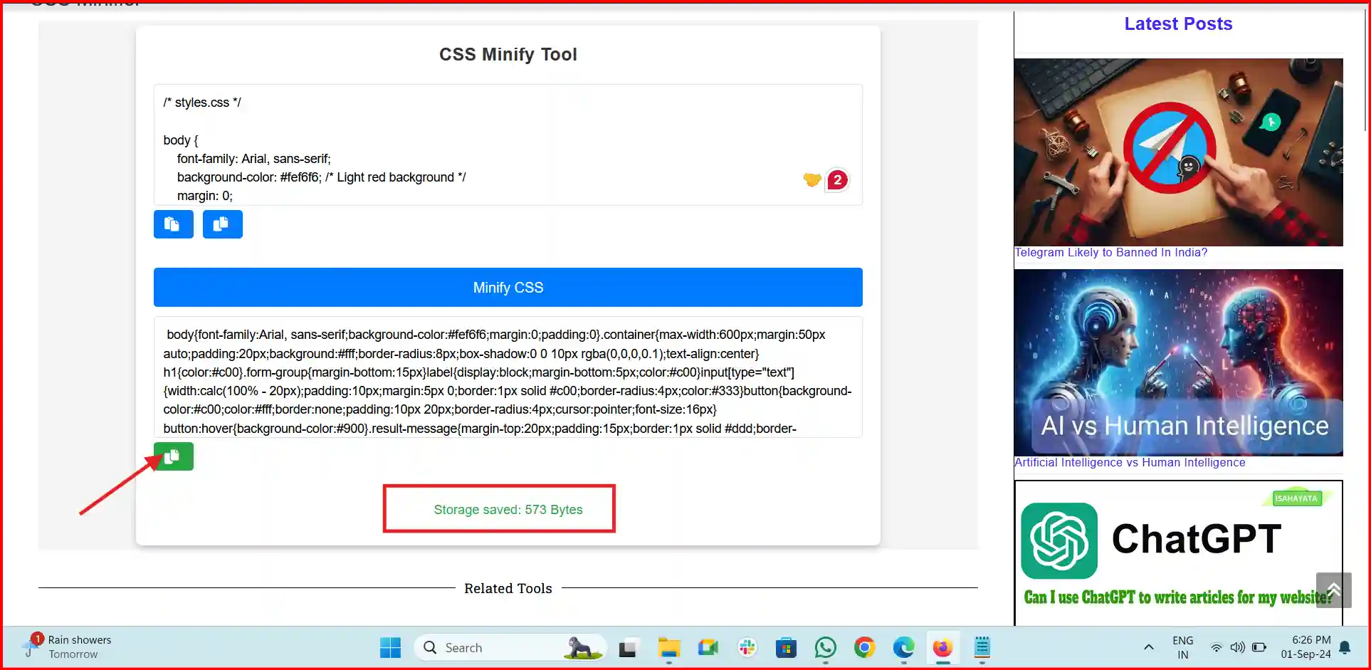 css minify wordpress