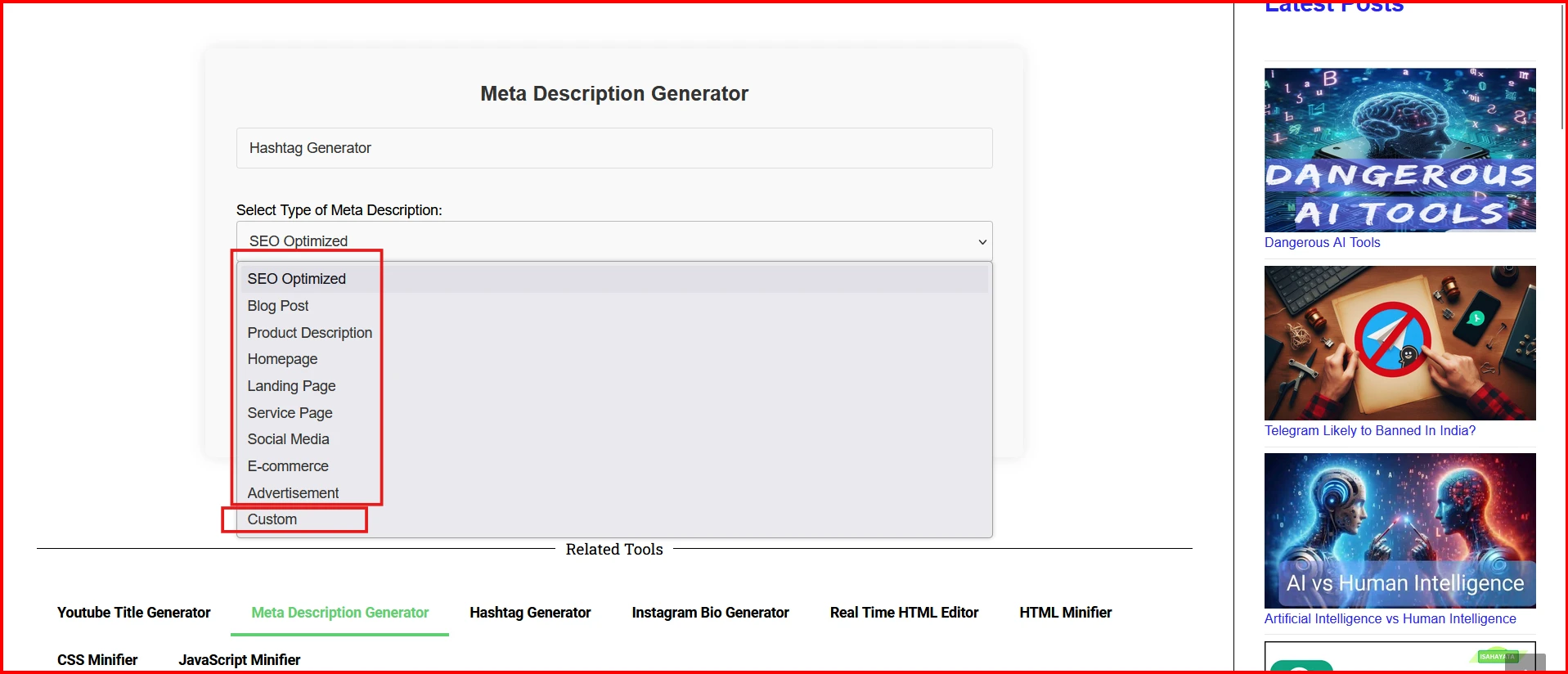 Free Meta Description Generator