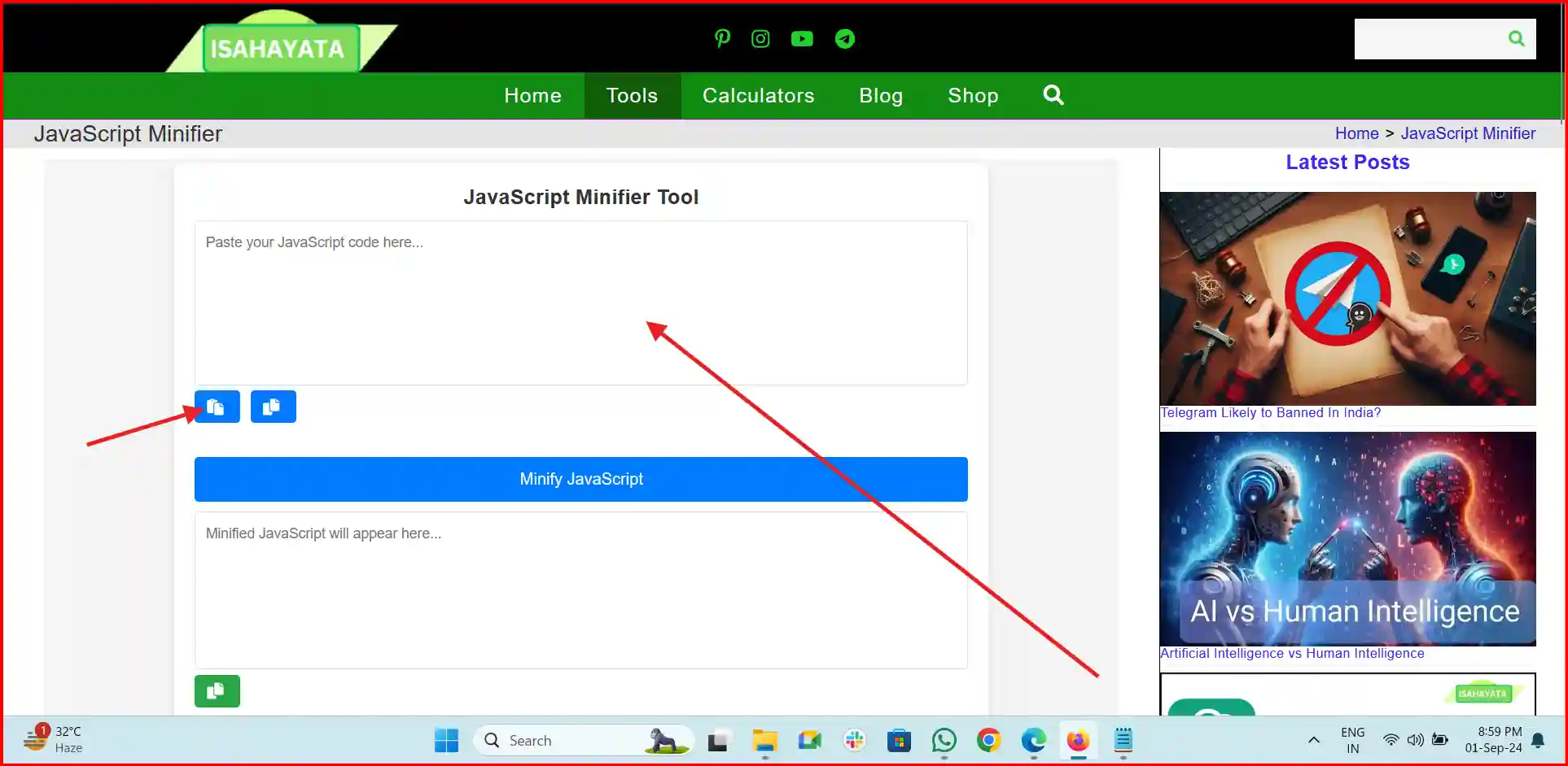Javascript minifier