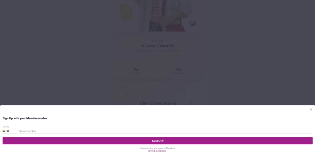 Meesho Affiliate Program Registration