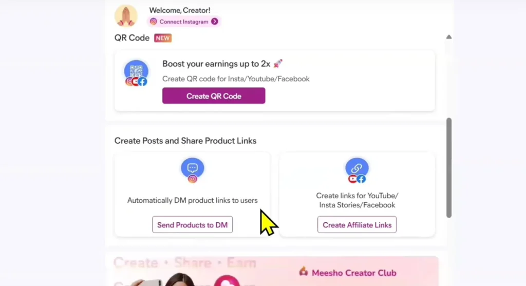 Meesho affiliate commission rate